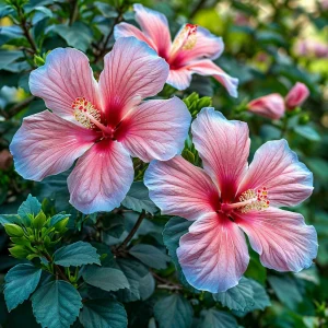 Гибискус садовый Тропикал Сан купить по цене от 293р. в интернет-магазине «Посадика» с доставкой почтой в в Певеке и по всей России – [изображение №1].